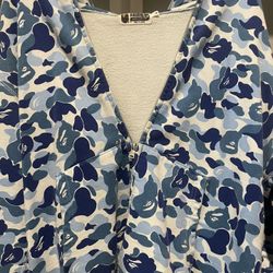 BAPE ABC Camo Shark Full Zip Hoodie in blue