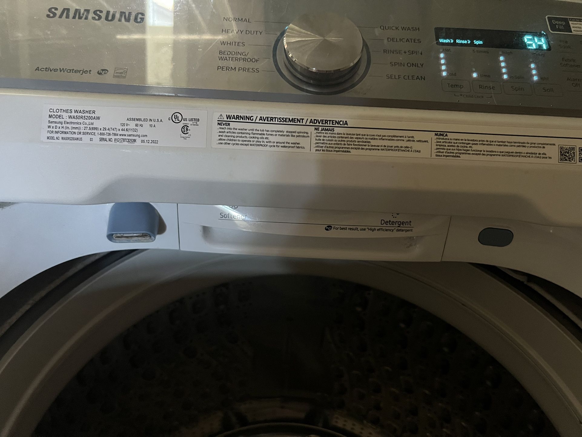 Samsung Washer And Gas dryer