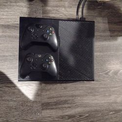 Xbox One System, With Two Controllers And Cords 
