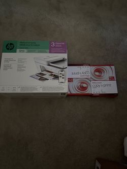 Hp printer all in one with 2pack of paper