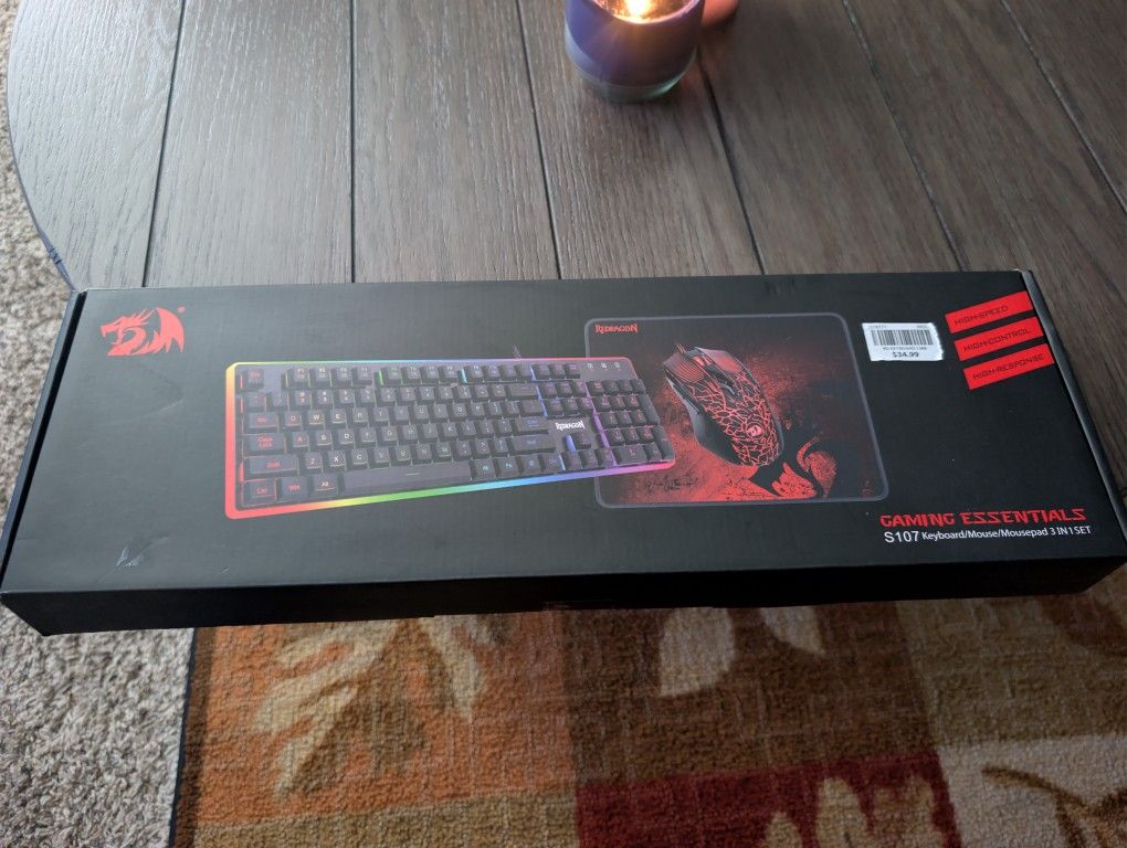 New Red Dragon Gaming Keyboard With Mouse And Mousepad