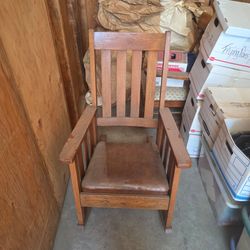 Antique Mission Oak Rocking Chair