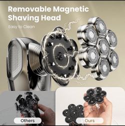 Electric Head Shaver with Removable Magnetic Head