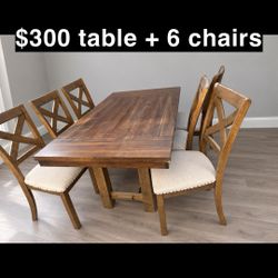 Dining Table With Six Chairs Good Condition