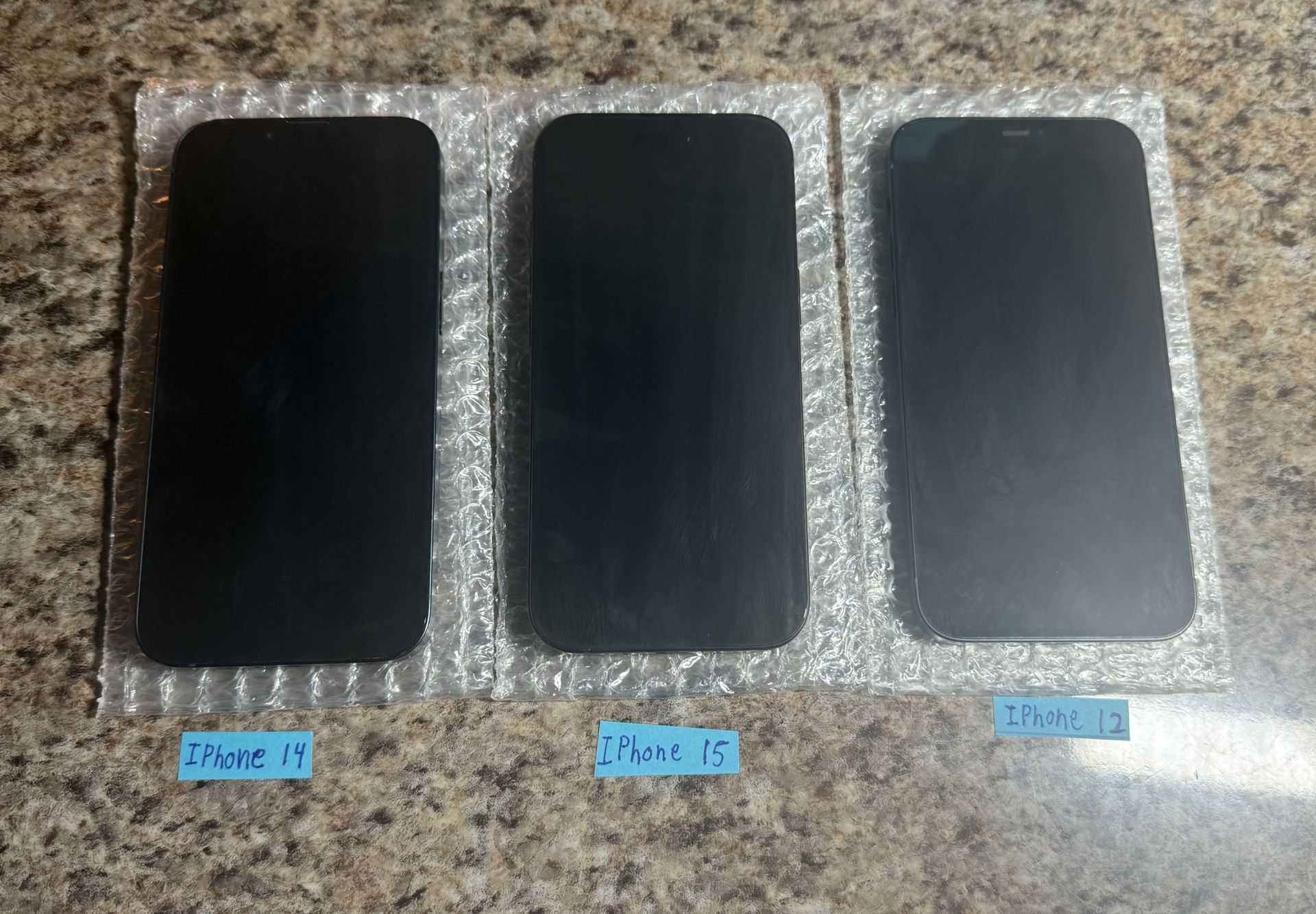 iPhone 12, iPhone 14, iPhone 15