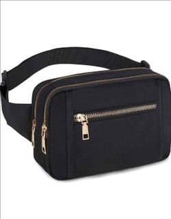 Brand new Fanny Pack, Black Belt Bag for Women with Multi-Pockets, Fashion Waist Packs Plus Size Fanny Packs Crossbody Bags for Women for Disney Trave