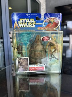 FLYING GEONOSIAN STAR WARS ATTACK OF THE CLONES 2002 HASBRO 1:18 FIGURE NEW
