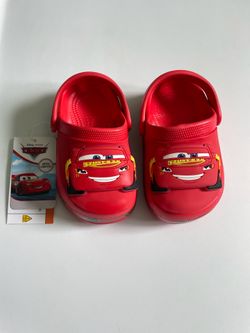Toddler Kids Size 5/6 Disney Pixar Cars Lightning McQueen Light Up Clogs