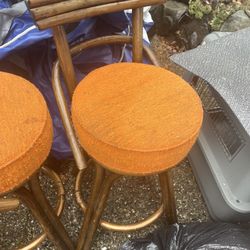 Two retro chairs barstool