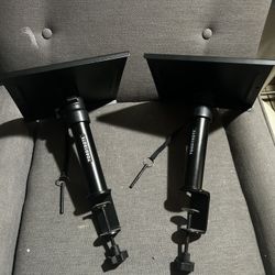 Vondynote Extendable Desktop Speaker Stands (9"x 9" Base)