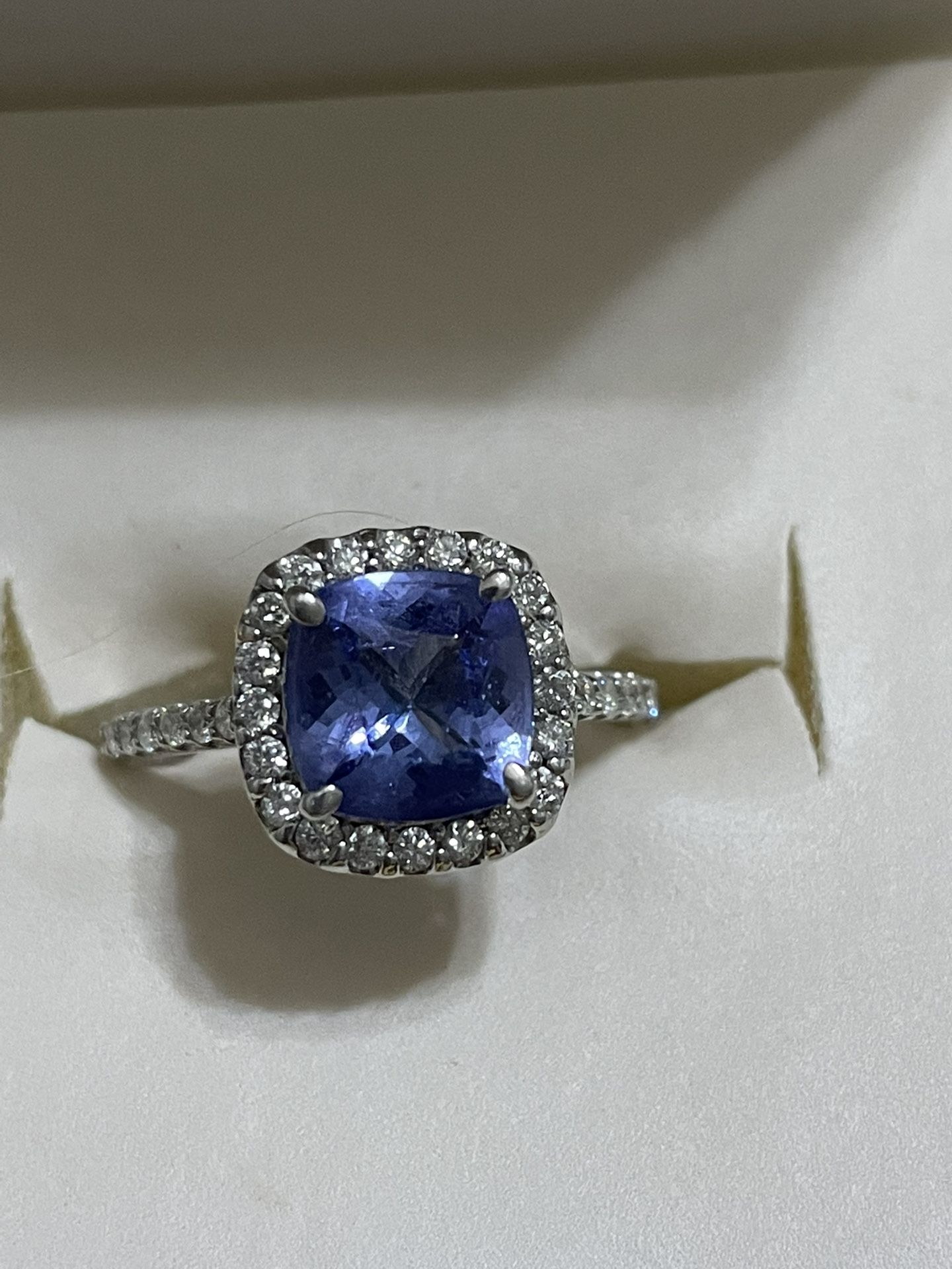 Tanzanite And Diamond Ring