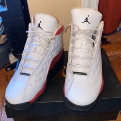 Jordan’s 13s Red And White 