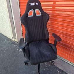 Techi Black Suede Gaming Chair