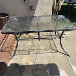 Glass Patio Table