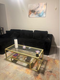 Couch and rug