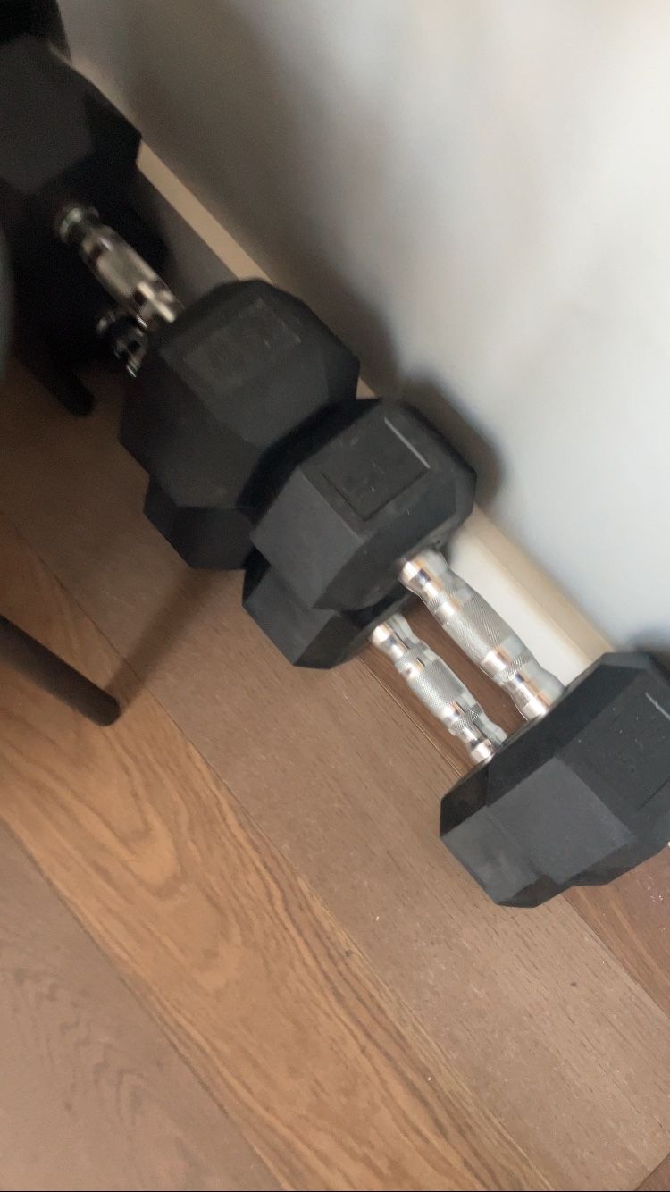 Dumbbell Set Of Weights 2 35lbs and 2 40lbs