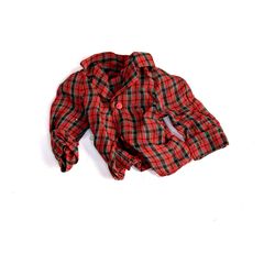 Vintage Barbie Red & Black Plaid Shirt