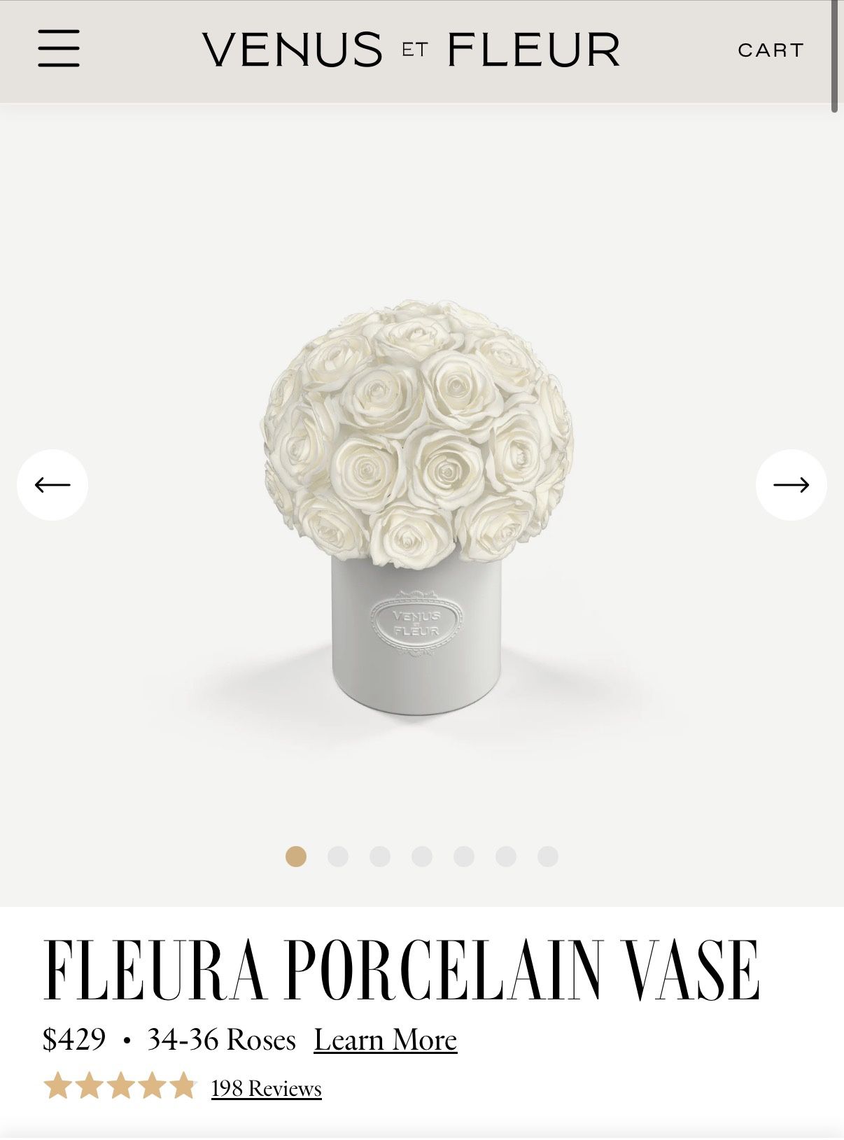 VENUS ET FLEUR PORCELAIN VASE 