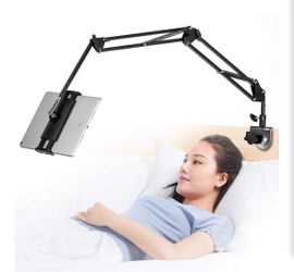 Tablet Stand Adjustable,Foldable Arm Stand for Bed,Aluminum Universal Flexible Tablet Holder with 360 Degree Rotation Compatible with iPad/iPhoneX/iPa