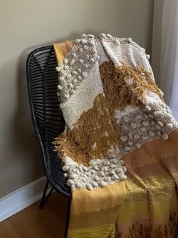Black Woven Accent Chair