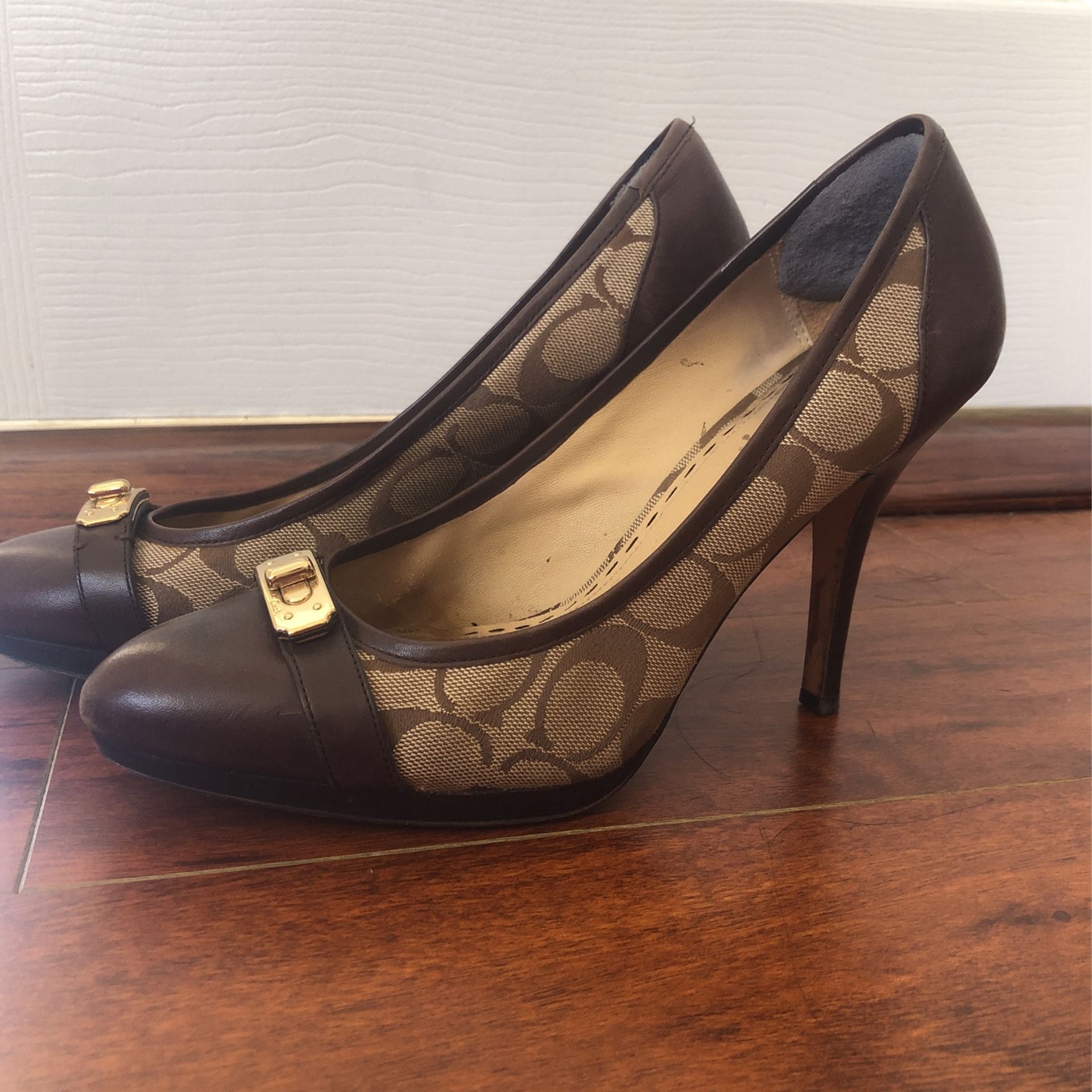 Coach Leather Heels Pumps Shoes