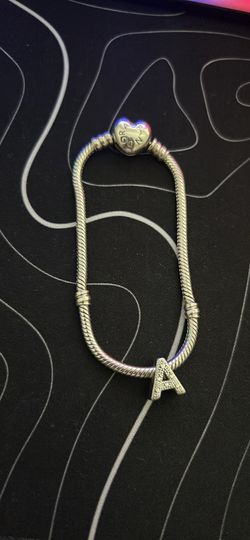 Pandora bracelet with A charm