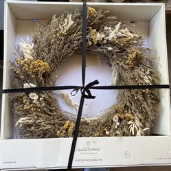 21" Preserved Spring Grass and Flower Wreath - Hearth & Hand™ with Magnolia