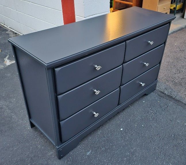 Refinished Dark Gray Dresser