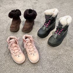 Girls Size 3 Uggs, Nike Jordache And Waterproof Boots