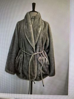 Faux Fur Jacket With Belt