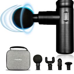 Mini Massage Gun, Pocket-Sized Deep Tissue Percussion for Athletes Pain Relief, MOOKU Portable Handheld Neck Back Body Muscle Massager, Ultra Small & 