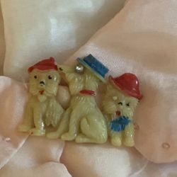 Vintage Baby Clothes and Jewelry in Shadow Box