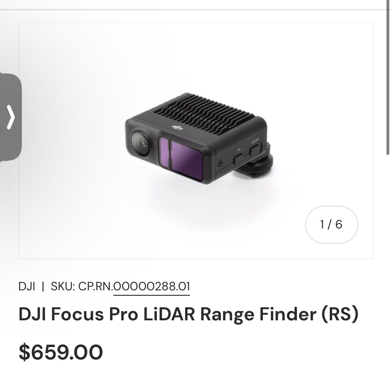 DJI Focus Pro LiDAR Range Finder (RS)