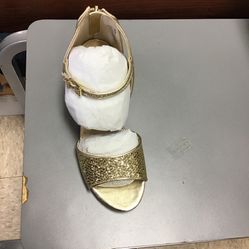 Michael Kors Girls 5 Gemini Glitter Jones Dress Sandals New