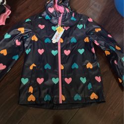 Cat And Jack Girls Size S (6-7) Raincoat Brand New
