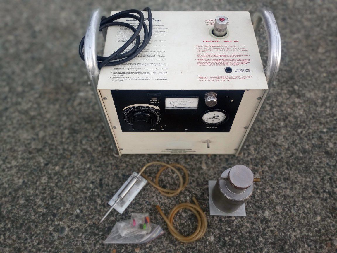 HENES Electrolytic Gas Generator Model MG150. Excellent Condition with Accessories.  For Pick Up Fremont Seattle. No Low Ball Offers Please. No Trades