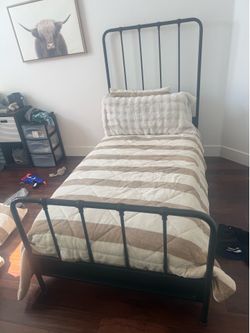 Twin Mattress and bedframe