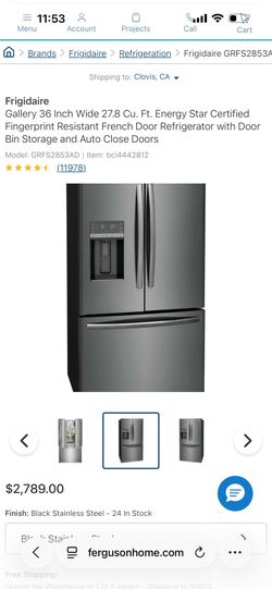 Used Fingerprint Resistant French Door Refrigerator