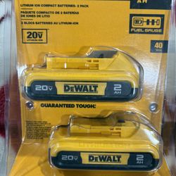 Dewalt 2 Ah Lithium Ion Compact Batteries-2 Pack 