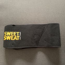 Sweet Sweat Waist Trimmer Band (Women & Men) Trainer Belt Black Yellow