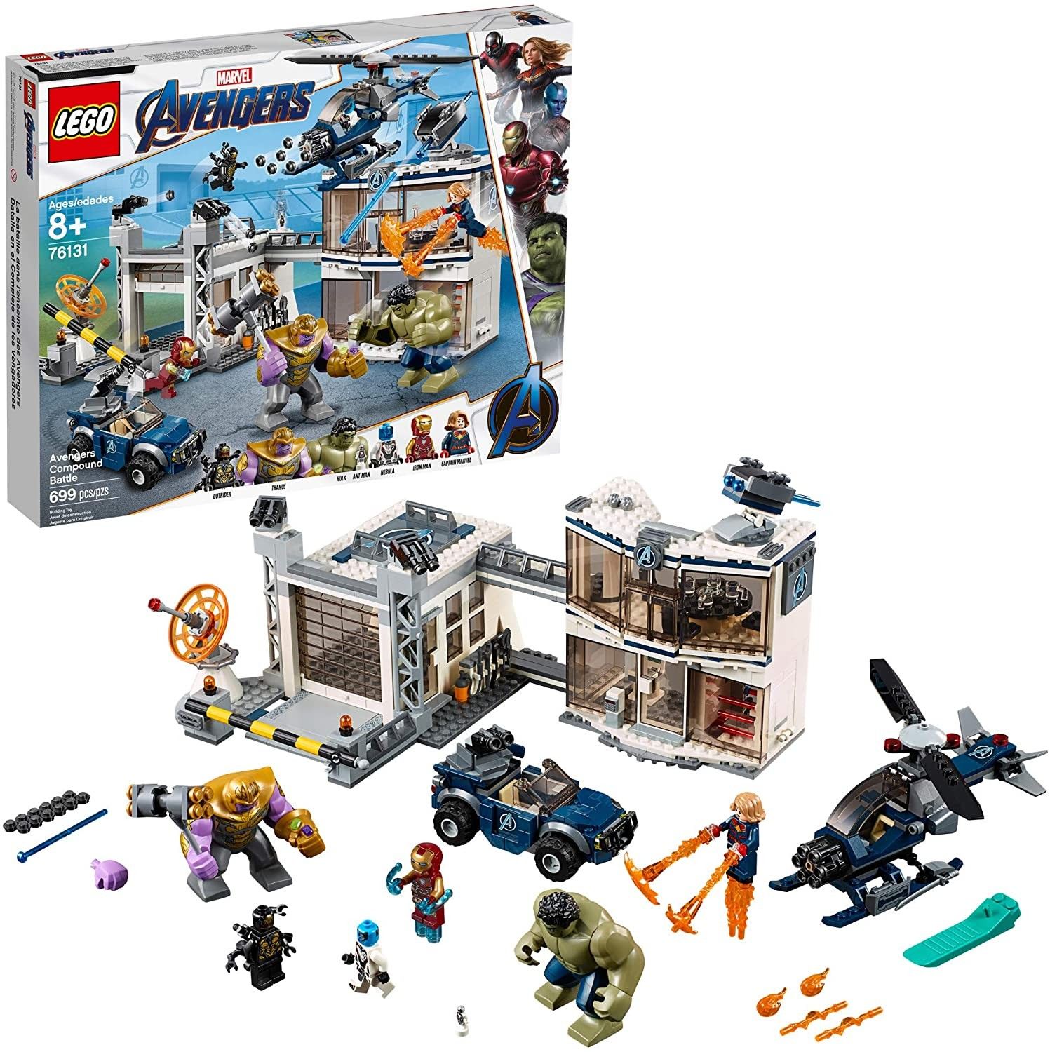 BRAND NEW LEGO Marvel Avengers Compound Battle 76131 Building Set includes Toy Car, Helicopter, and popular Avengers Characters