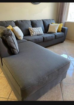 Beautiful Charcoal Grey Sectional Couch from Living Spaces LIKE NEW!!