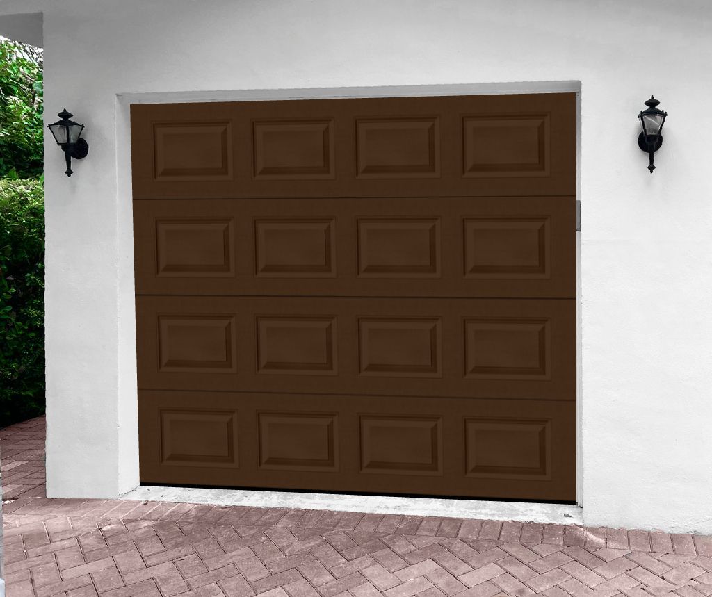BEST PRICE! New! Dark Brown 8X7 Garage Door, Install Free - Hurricane Proof Now