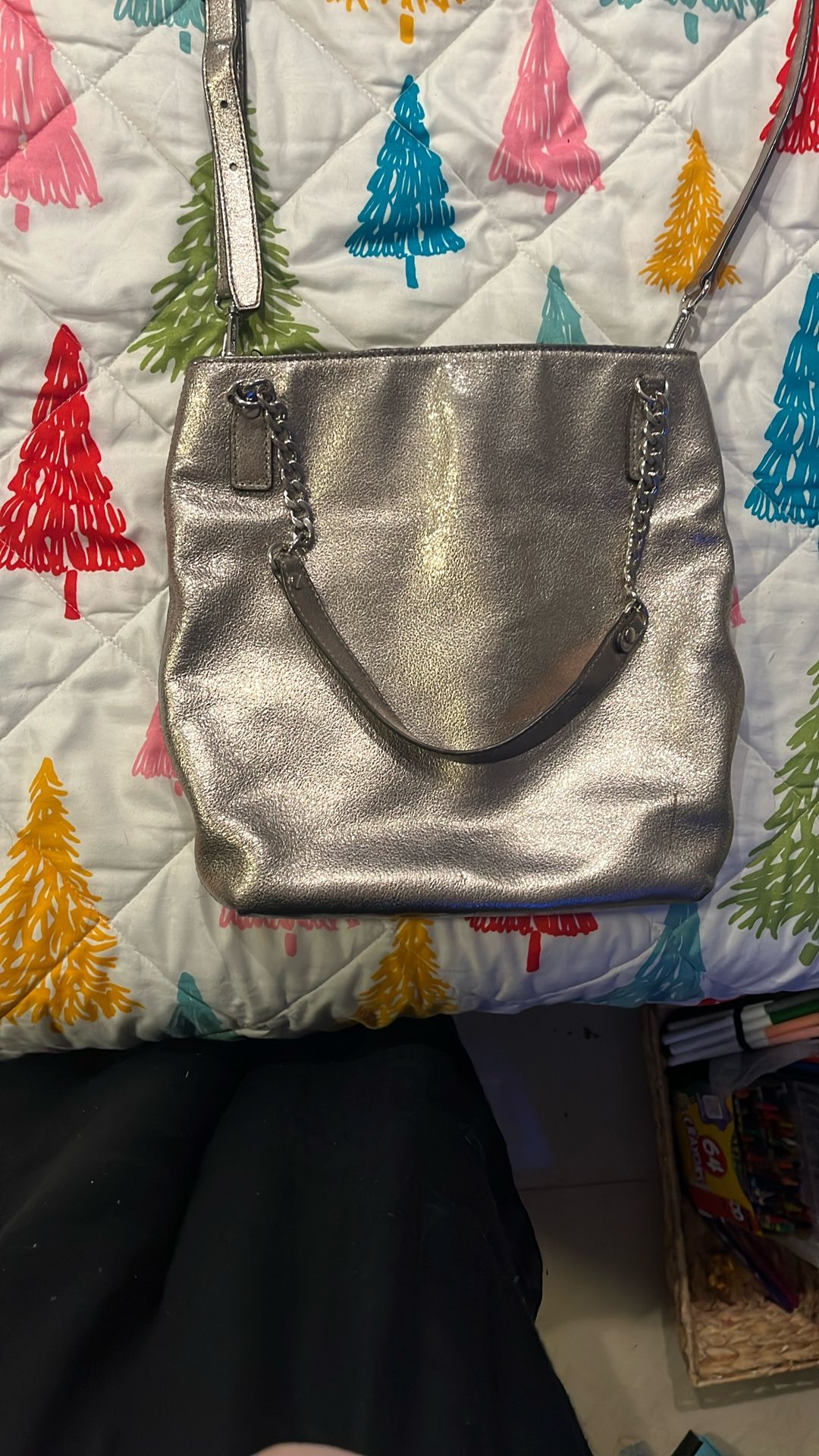 Michael Kors Brown Bronze Purse With Strap