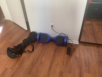 Hoverboard cobalt blue hover board with case and charger $225 or BO