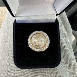 14k Golden Earth Ring With Vvs Diamonds 