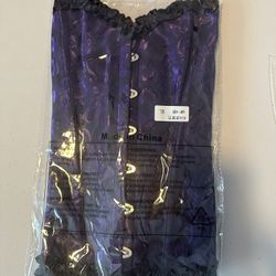 XL Purple & Black Corset