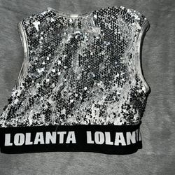 Lolanta GIRLS SEQUINS CROP TOP DANCE CLOTHES 