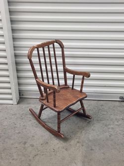 Vintage Children's Wooden Rocking Chair