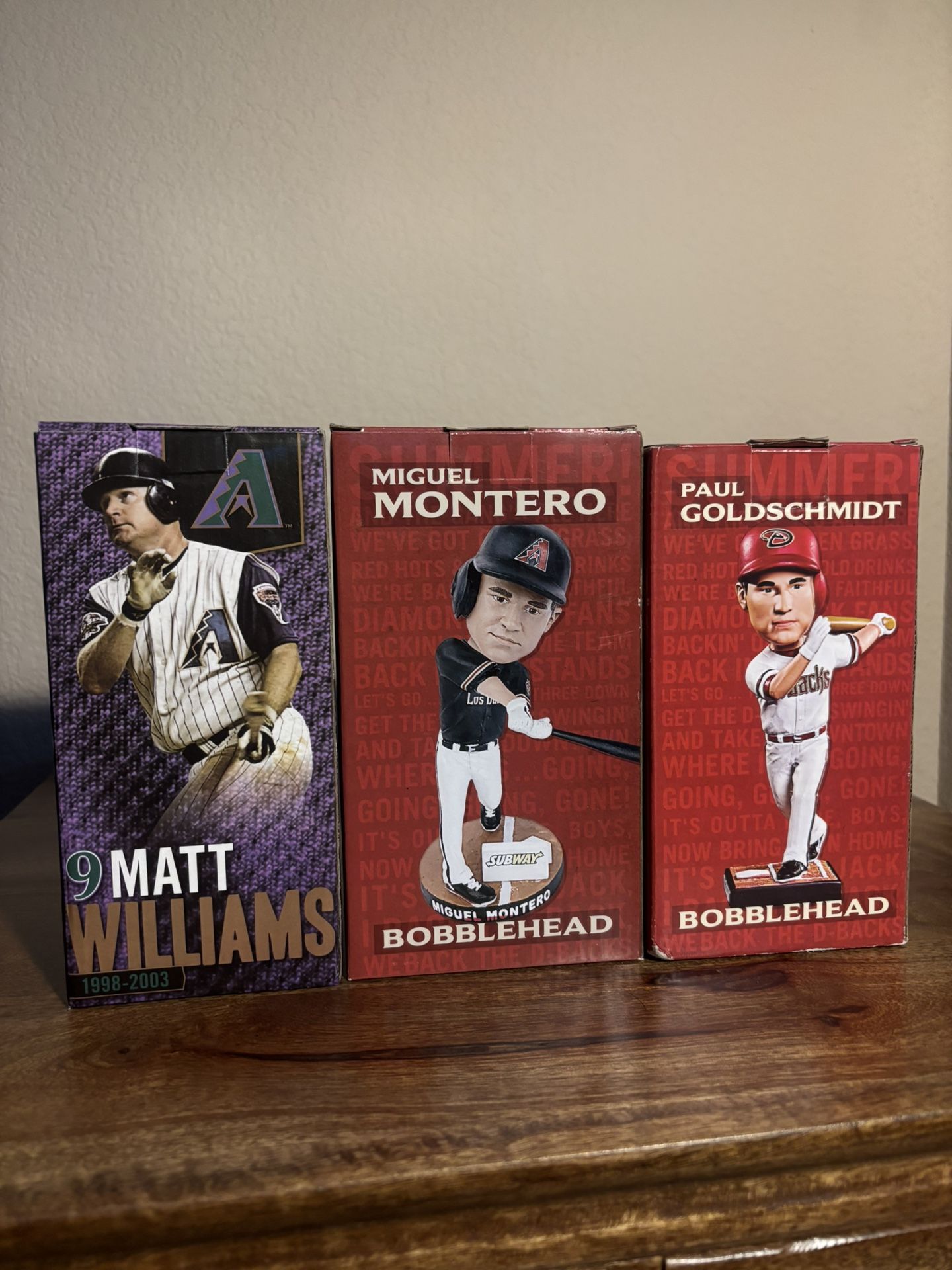 Dbacks Collecible bobbleheads 2012-2013
